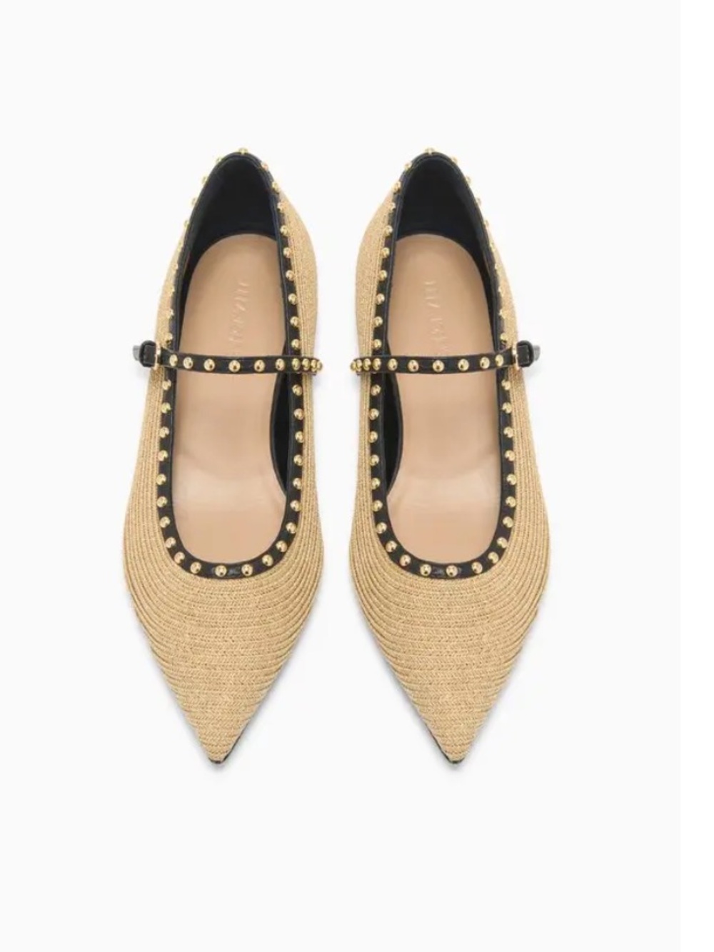 NIB ULLA JOHNSON Hera Raffia Ballet Flat 8 1/2
